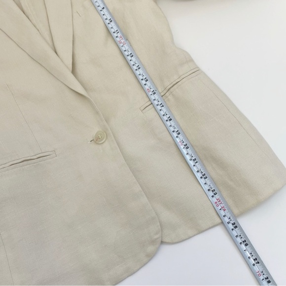 Joie Mehira Ivory Linen Open Front Blazer Sz 0 - Picture 13 of 16